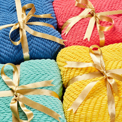 Premium Textured Knit Throw Blanket with Tassels - Soft, Cozy Blanket for Couch, Bed, Living Room - 50" x 65” - Bright Yellow