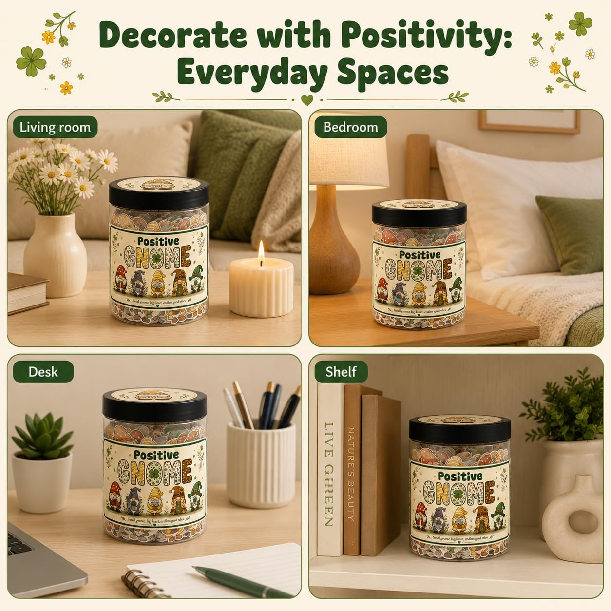 Positive Sunshine Jar - 60 Affirmation Cards, Emotional Support, Yellow - Sunflower - Sunshine Gifts, Stocking Stuffers, Human Sunshine Gift For Women, Cowokers, Friends, Teens