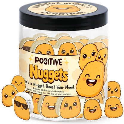 Positive Sunshine Jar - 60 Affirmation Cards, Emotional Support, Yellow - Sunflower - Sunshine Gifts, Stocking Stuffers, Human Sunshine Gift For Women, Cowokers, Friends, Teens