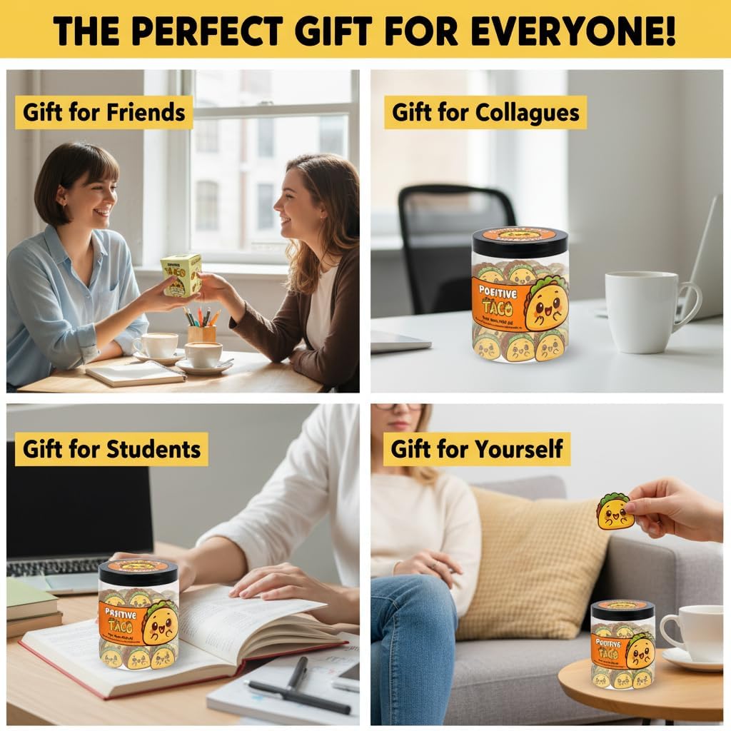 Positive Sunshine Jar - 60 Affirmation Cards, Emotional Support, Yellow - Sunflower - Sunshine Gifts, Stocking Stuffers, Human Sunshine Gift For Women, Cowokers, Friends, Teens