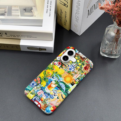 Case for iPhone 17,Lemon Summer Collage Phone Case Cover for Girls Women（Frosted & Durable）