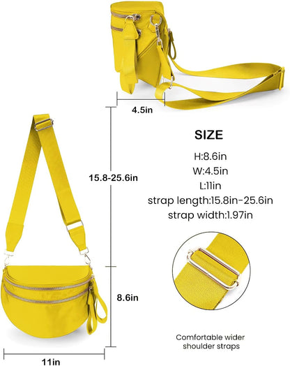 Spacious Nylon Crossbody Bag Bum Bag Handbags Purses for Women | Large crossbody bags shoulder bag,Lightweight diaper bag mom bag,fanny pack crossbody for women,Trendy wallets purses