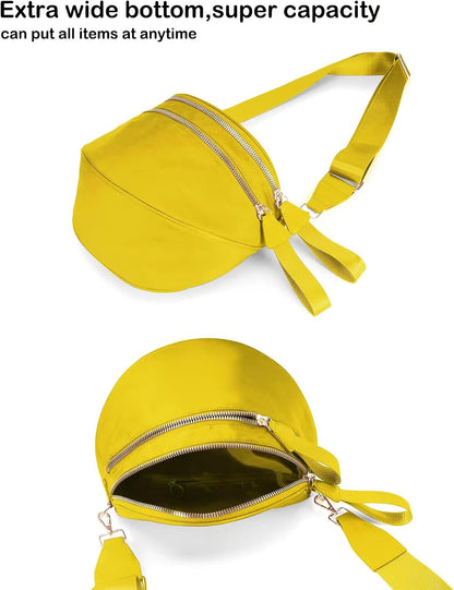 Spacious Nylon Crossbody Bag Bum Bag Handbags Purses for Women | Large crossbody bags shoulder bag,Lightweight diaper bag mom bag,fanny pack crossbody for women,Trendy wallets purses