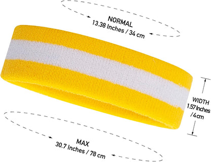 Sweatbands Set Headband Wristbands Neon Sports Fitness 80s Costumes Accessories 80s Workout Outfit for Men Women