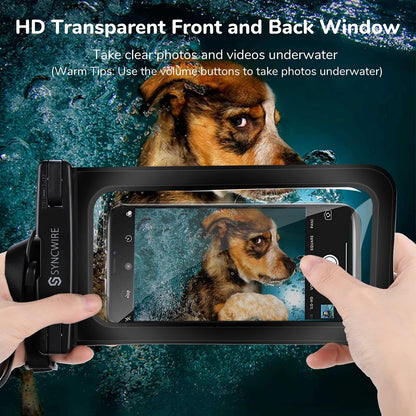 Waterproof Phone Pouch IPX8 Beach Cruise Travel Essentials 2 Pack | Cell Phone Dry Bag, Waterproof Phone Case for iPhone Samsung, Touch Screen, Adjustable Lanyard, UP to 7 Inches