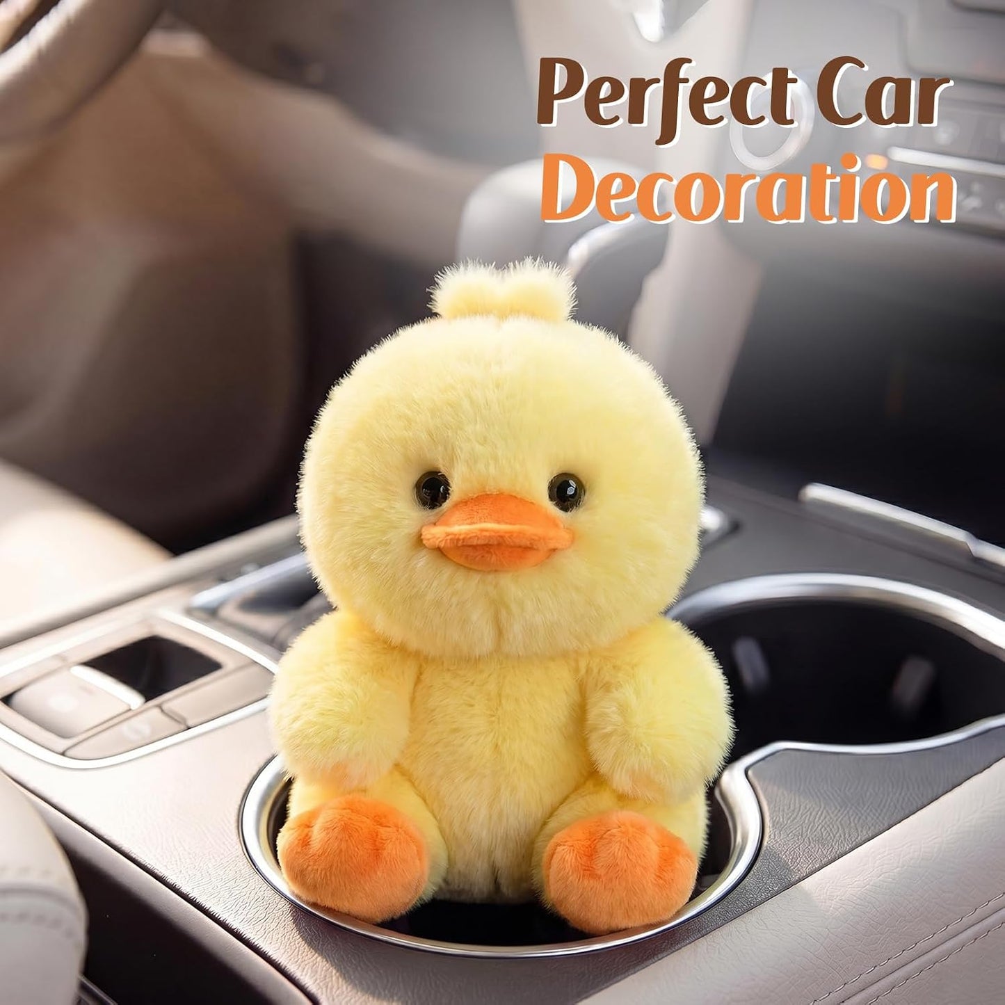 Palm-Sized Duck Stuffed Animals Cute Soft Plush Doll Small Plushies Toys Gifts for Kids Yellow 6 inch