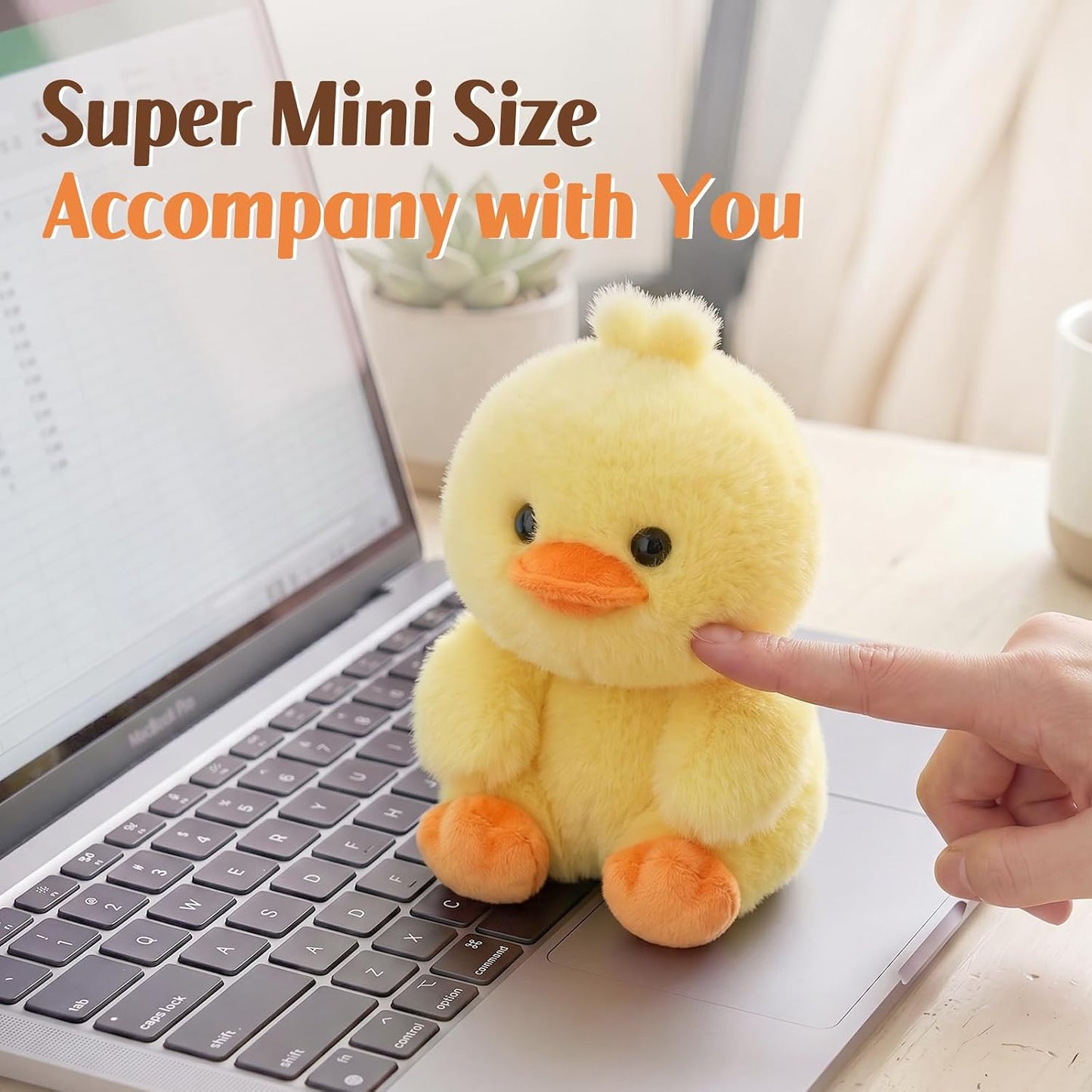 Palm-Sized Duck Stuffed Animals Cute Soft Plush Doll Small Plushies Toys Gifts for Kids Yellow 6 inch