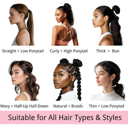120 Pcs Yellow Hair Ties for Women, No Damage Soft Seamless Nylon Hair Elastics for Thick Hair, Ponytail Holders, Solid Yellow Hair Accessories