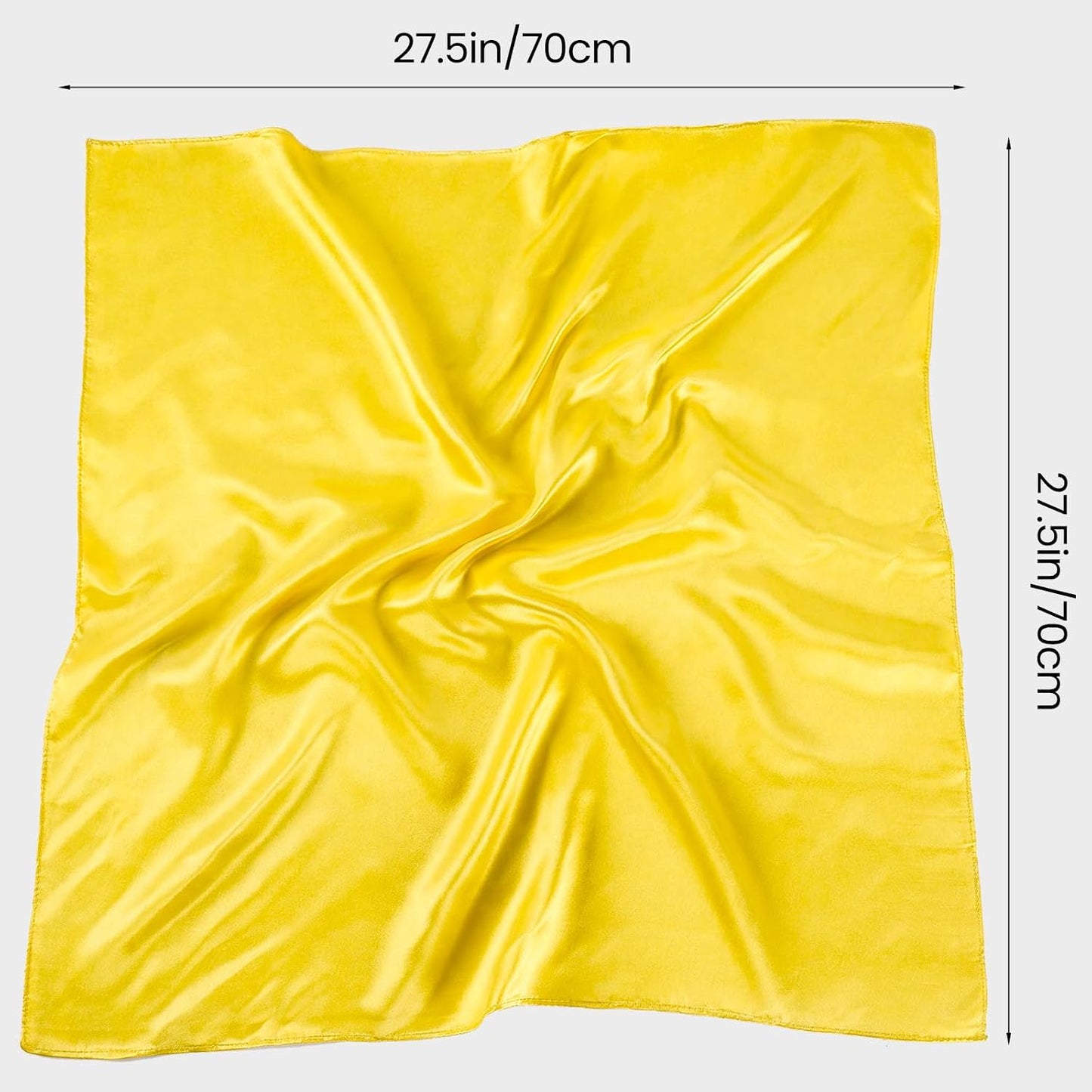 Women Square Scarf 27.5" Emulation Silk Head Bandanas Neckerchief | Neck Scarf, Solid Color Satin scarves,fashion Handbag Hair Ribbons, neck carré, 50s Retro Headwear,Light Weight Soft