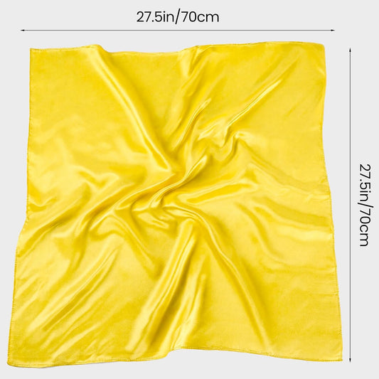 Women Square Scarf 27.5" Emulation Silk Head Bandanas Neckerchief | Neck Scarf, Solid Color Satin scarves,fashion Handbag Hair Ribbons, neck carré, 50s Retro Headwear,Light Weight Soft