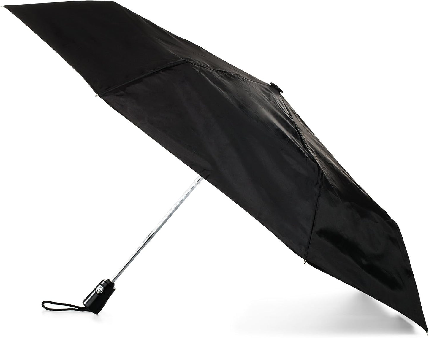 Automatic Open Close Water-Resistant Travel Folding Umbrella, (Black)