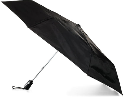 Automatic Open Close Water-Resistant Travel Folding Umbrella, (Black)