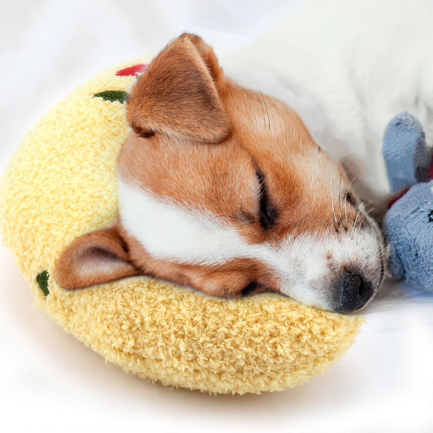 Dog Pillow, Anxiety Relief Pillow for Dog | Ultra Soft High Density Calming Pillow for Joint Relief Sleeping Improve, Pet Calming Toy Yellow