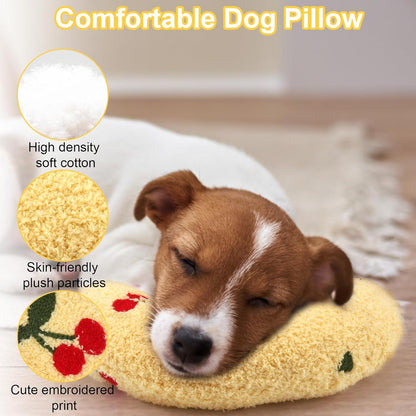 Dog Pillow, Anxiety Relief Pillow for Dog | Ultra Soft High Density Calming Pillow for Joint Relief Sleeping Improve, Pet Calming Toy Yellow