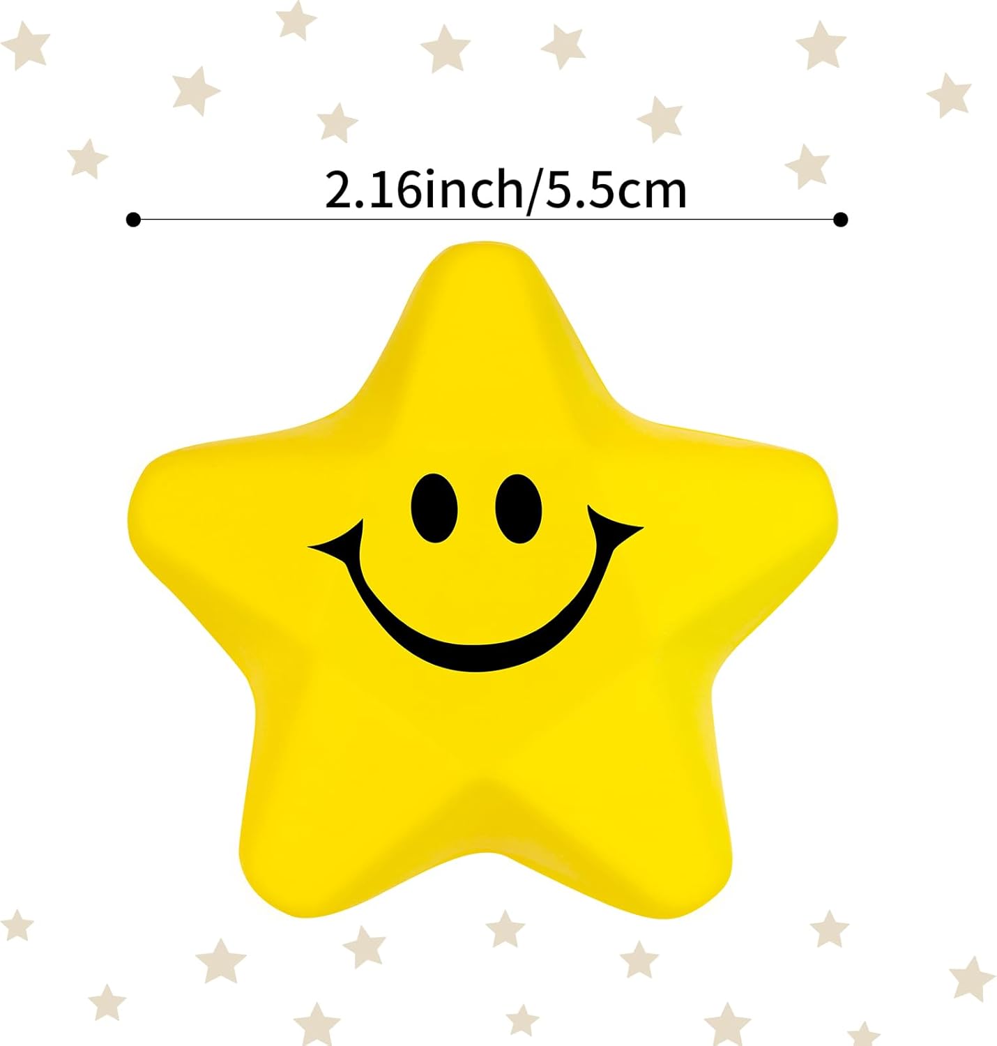 24PCS for Star Stress Balls Cute Mini Face Foam Toys 2.16Inch Mini Stress Relief Balls for Kids Adults Classroom Anxious Fidget Sensory Party Decorations Supplies