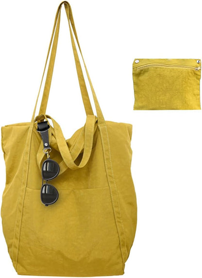Tote Bag Shopping bag Beach bag Foldable Lightweight Large Nylon for shopping & beach &Work & School - Fits everything
