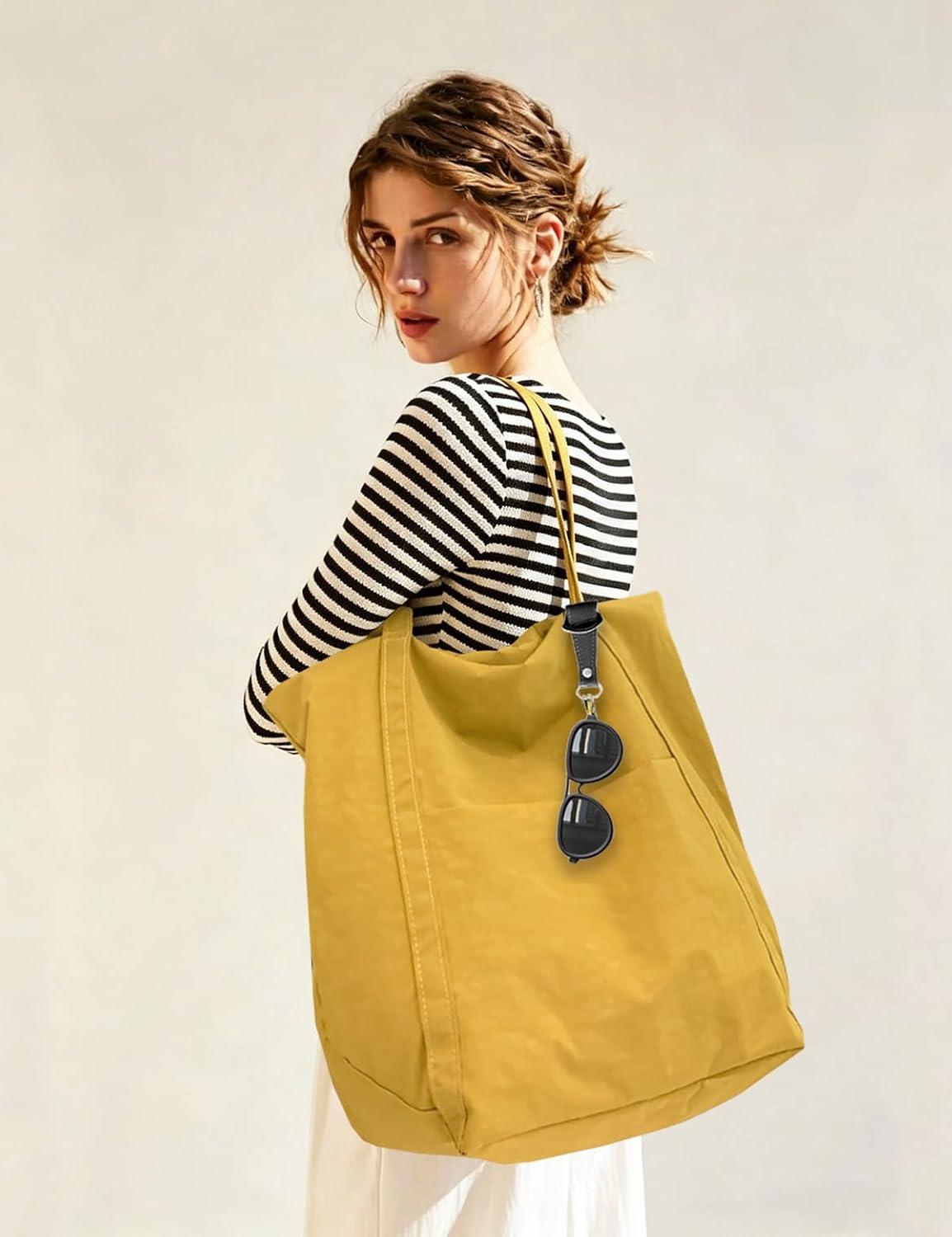 Tote Bag Shopping bag Beach bag Foldable Lightweight Large Nylon for shopping & beach &Work & School - Fits everything