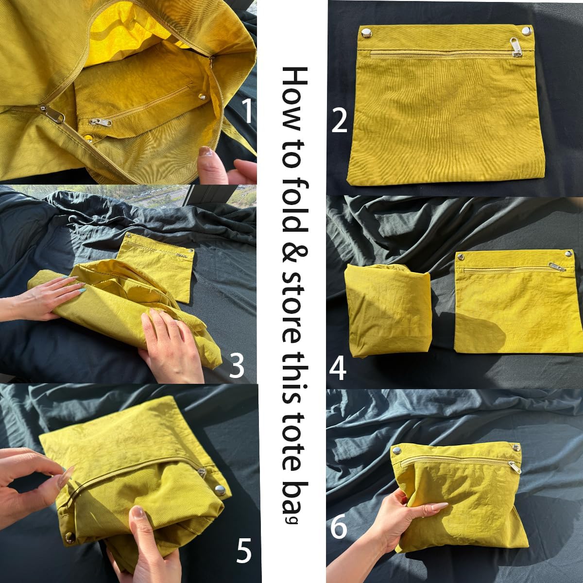 Tote Bag Shopping bag Beach bag Foldable Lightweight Large Nylon for shopping & beach &Work & School - Fits everything