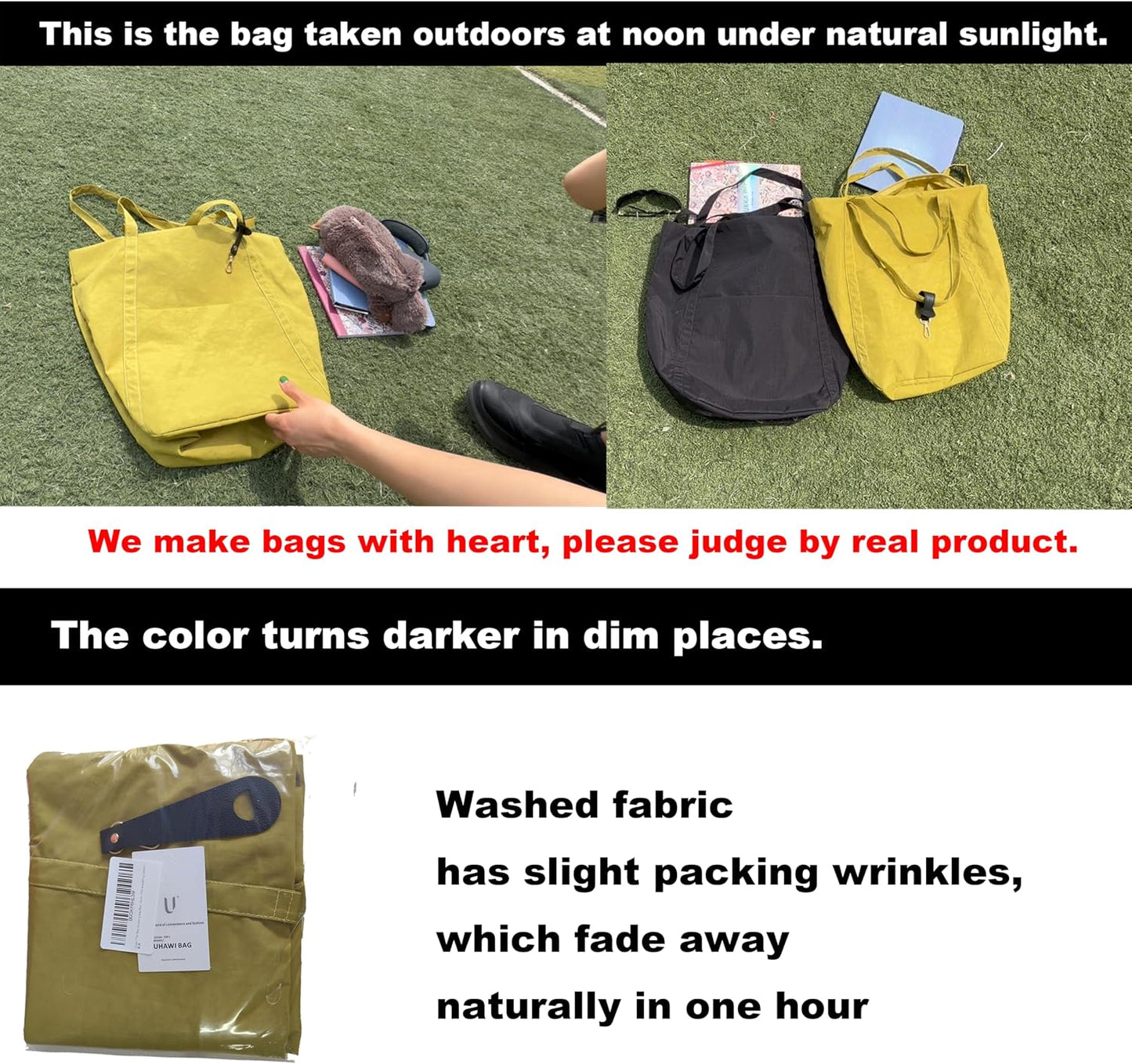 Tote Bag Shopping bag Beach bag Foldable Lightweight Large Nylon for shopping & beach &Work & School - Fits everything