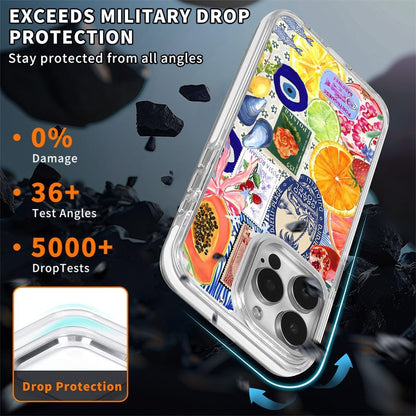 Case for iPhone 16 Pro,Fruit Lemon European Summer Collage Phone Case for Girl Women,Compatible with MagSafe,Scratch Resistant Shockproof Cover Clear Phone Case for iPhone 16 Pro
