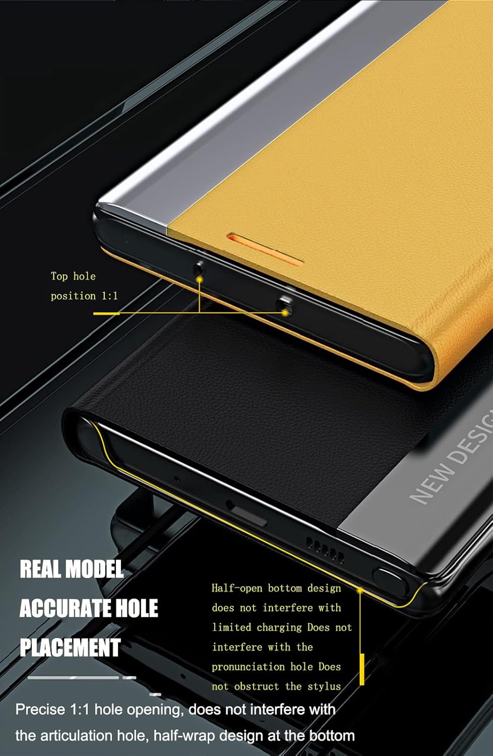 Flip Wallet Case Compatible with Samsung Galaxy A53 5G Phone Case PU Leather PC Bumper Magnetic Folio Kickstand Cover for Boy Girl Women Men(Yellow)