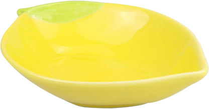 Versatile Ceramic Lemon Shaped Appetizer Dessert Bowl Snacks Fruit Salad Mixing Bowls Food Serving Tray for Home Kitchen