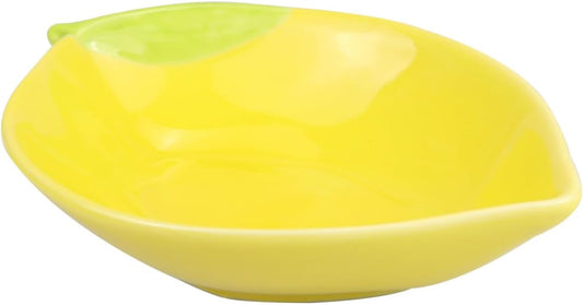 Versatile Ceramic Lemon Shaped Appetizer Dessert Bowl Snacks Fruit Salad Mixing Bowls Food Serving Tray for Home Kitchen