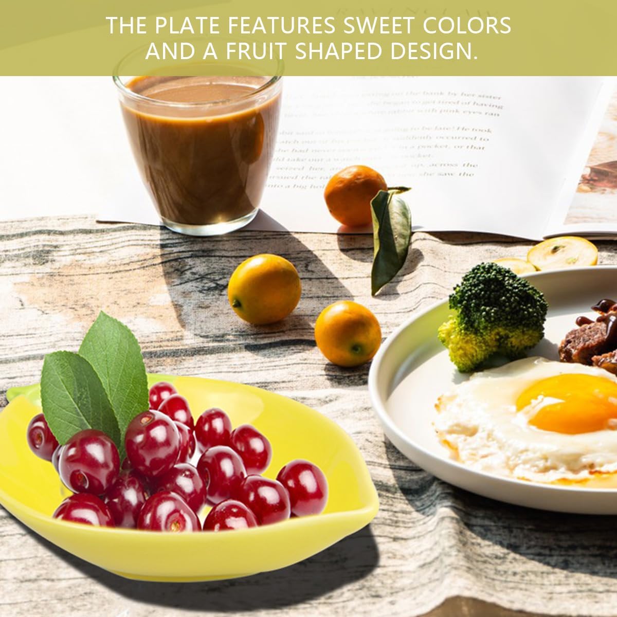 Versatile Ceramic Lemon Shaped Appetizer Dessert Bowl Snacks Fruit Salad Mixing Bowls Food Serving Tray for Home Kitchen