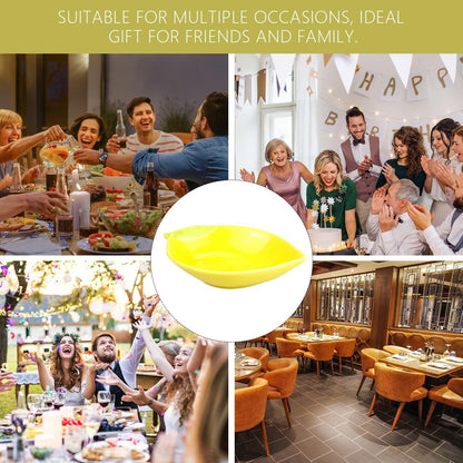 Versatile Ceramic Lemon Shaped Appetizer Dessert Bowl Snacks Fruit Salad Mixing Bowls Food Serving Tray for Home Kitchen