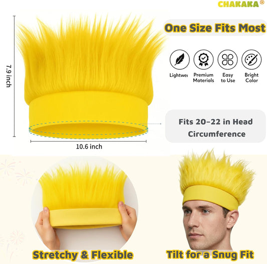 Hairy Headband Wig, Crazy Hat Funny Wigs Party Costume Accessories | Lightweight funny wig headband with upright fluffy hair for Crazy Hair Day, Spirit Week, costume parties, sports and cosplay