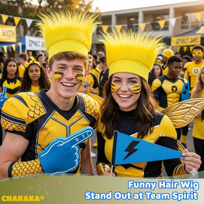 Hairy Headband Wig, Crazy Hat Funny Wigs Party Costume Accessories | Lightweight funny wig headband with upright fluffy hair for Crazy Hair Day, Spirit Week, costume parties, sports and cosplay