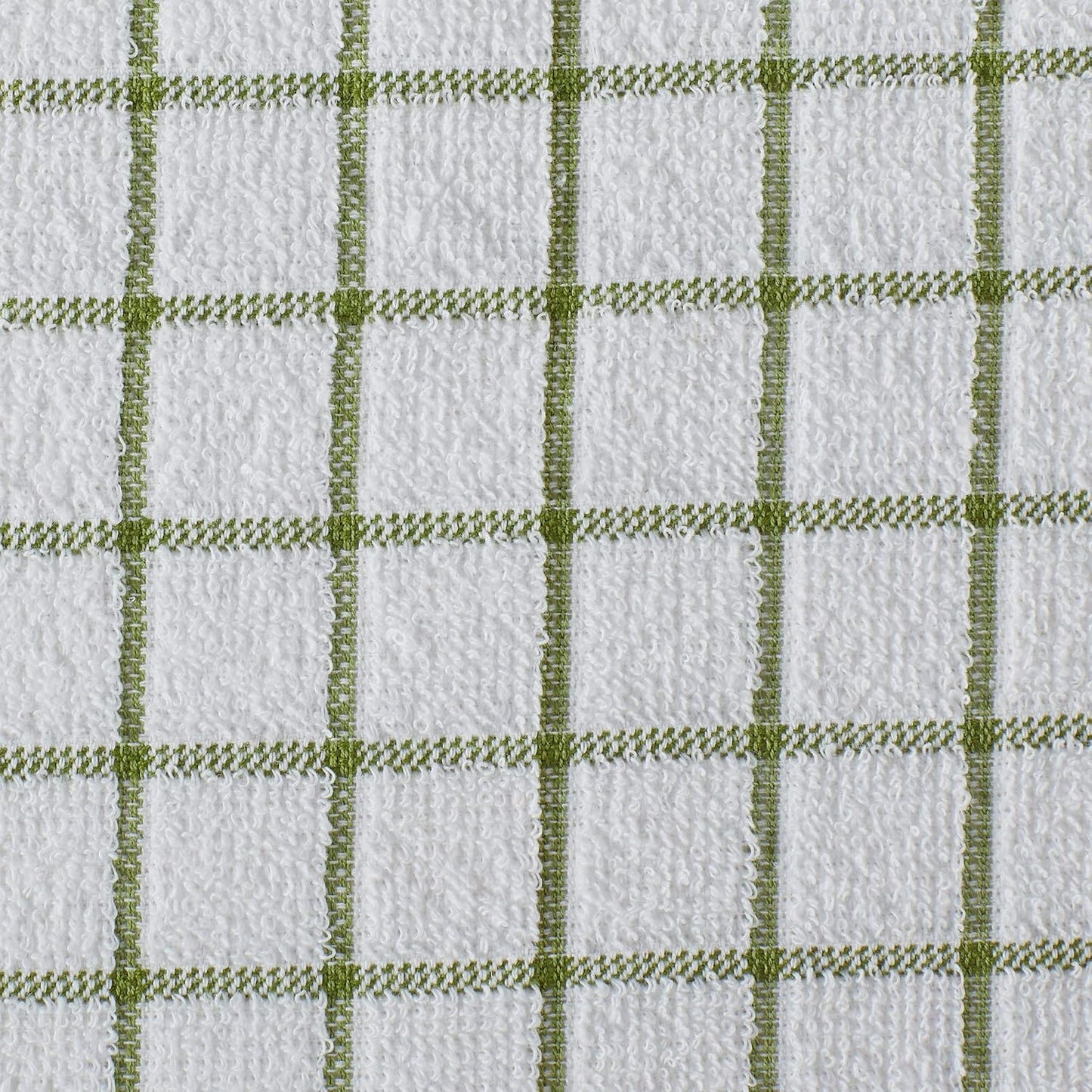 Basic Terry Collection Windowpane Dishcloth Set, 12x12, Yellow, 6 Piece