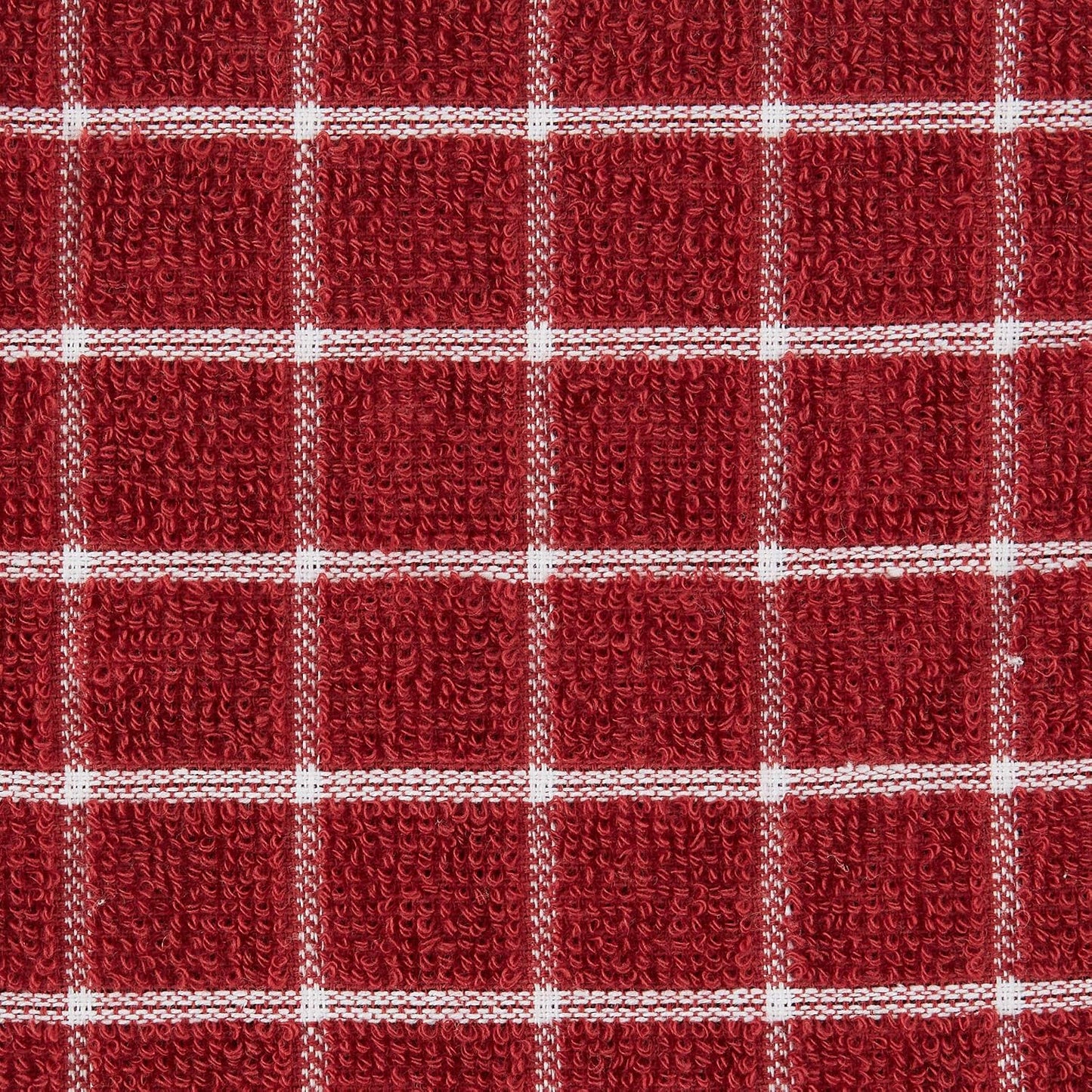 Basic Terry Collection Windowpane Dishcloth Set, 12x12, Yellow, 6 Piece