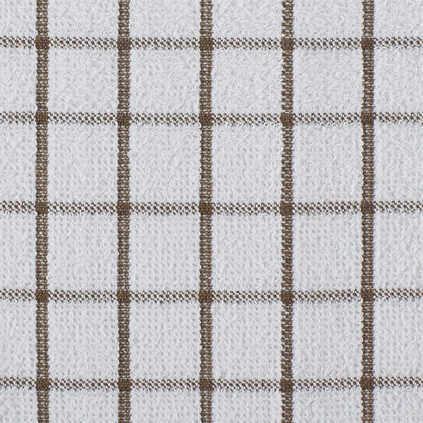 Basic Terry Collection Windowpane Dishcloth Set, 12x12, Yellow, 6 Piece
