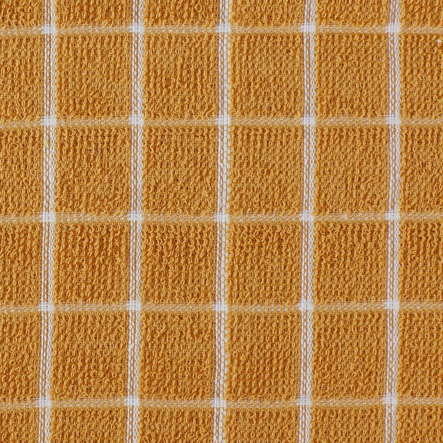 Basic Terry Collection Windowpane Dishcloth Set, 12x12, Yellow, 6 Piece
