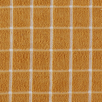 Basic Terry Collection Windowpane Dishcloth Set, 12x12, Yellow, 6 Piece