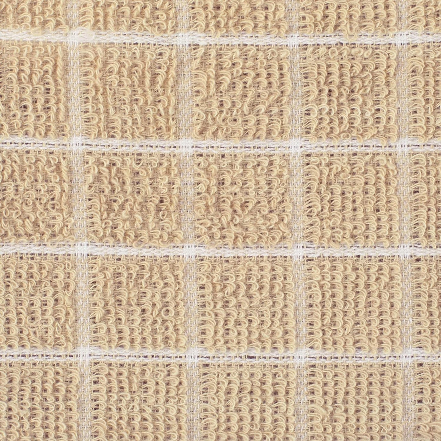 Basic Terry Collection Windowpane Dishcloth Set, 12x12, Yellow, 6 Piece
