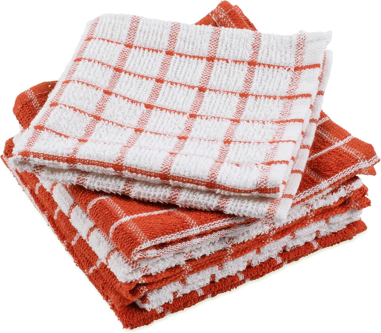 Basic Terry Collection Windowpane Dishcloth Set, 12x12, Yellow, 6 Piece