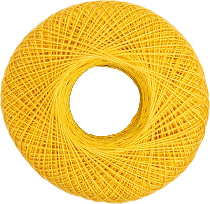 Coats Crochet Aunt Lydia's Crochet, Cotton Classic Size 10, Golden Yellow
