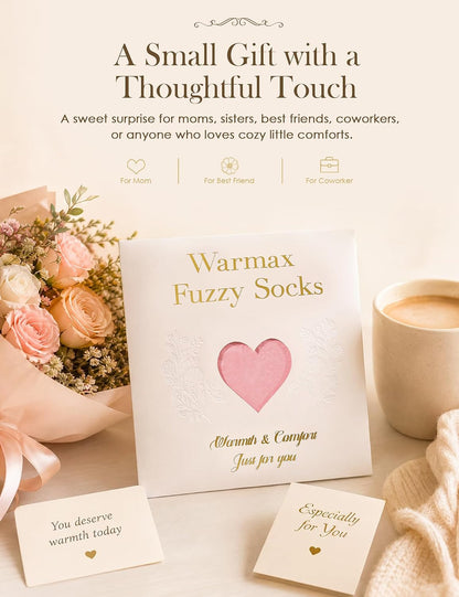 Fuzzy Socks in Envelope Gift Package, Ultra-Soft Plush Cozy Gift for Women | A thoughtful gift for women; With ultra-soft fuzzy socks; Envelope Gift Package; Ready to Gift
