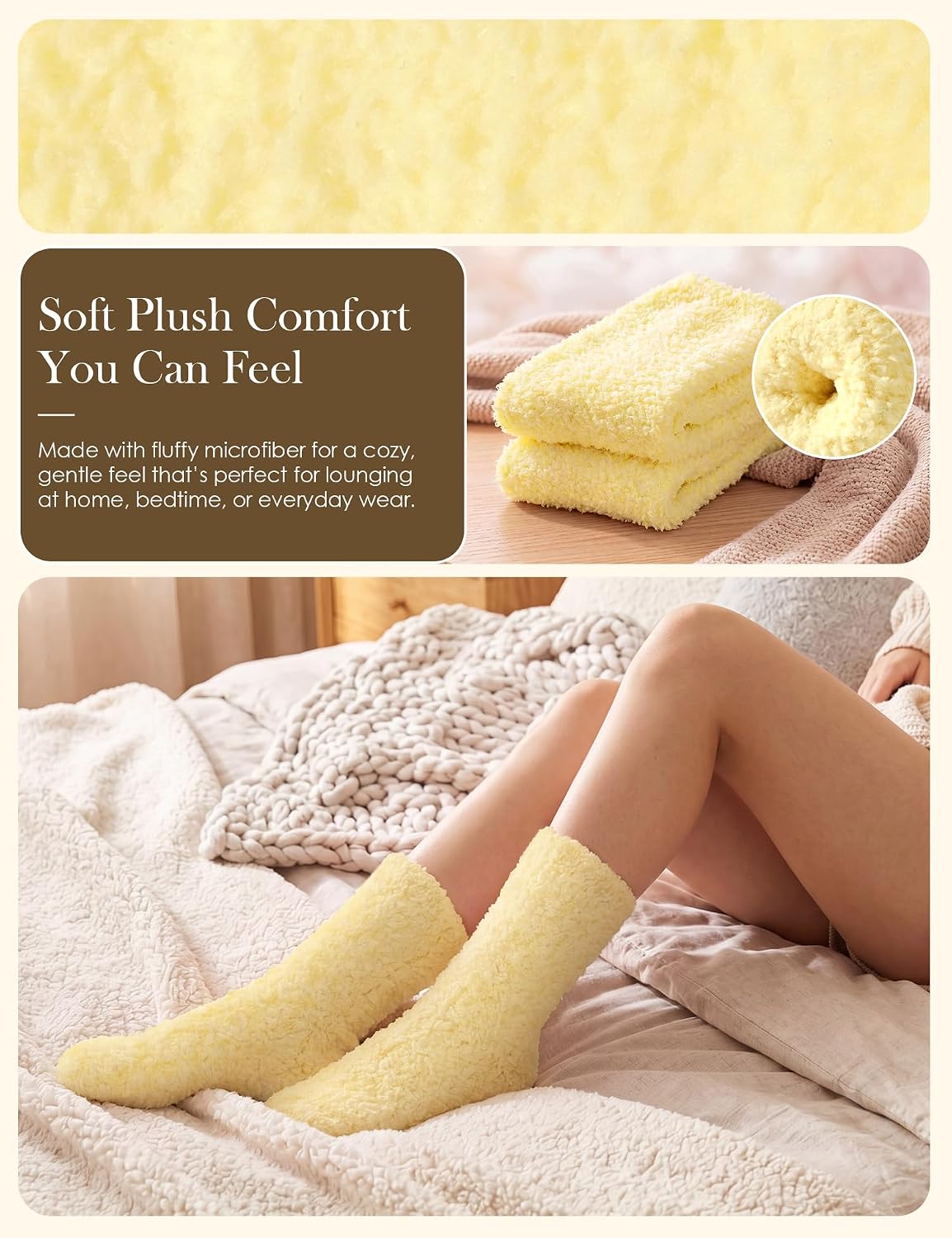Fuzzy Socks in Envelope Gift Package, Ultra-Soft Plush Cozy Gift for Women | A thoughtful gift for women; With ultra-soft fuzzy socks; Envelope Gift Package; Ready to Gift
