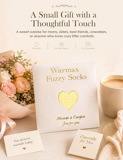 Fuzzy Socks in Envelope Gift Package, Ultra-Soft Plush Cozy Gift for Women | A thoughtful gift for women; With ultra-soft fuzzy socks; Envelope Gift Package; Ready to Gift