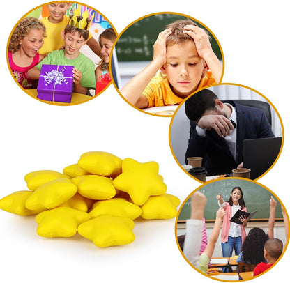 20 Packs for Star Stress Ball Bulk Mini Stress Relief Balls Small Foam Squeeze Anxious Toy for Star Squishies Balls Kids School Carnival Reward Football Party Decorations Supplies