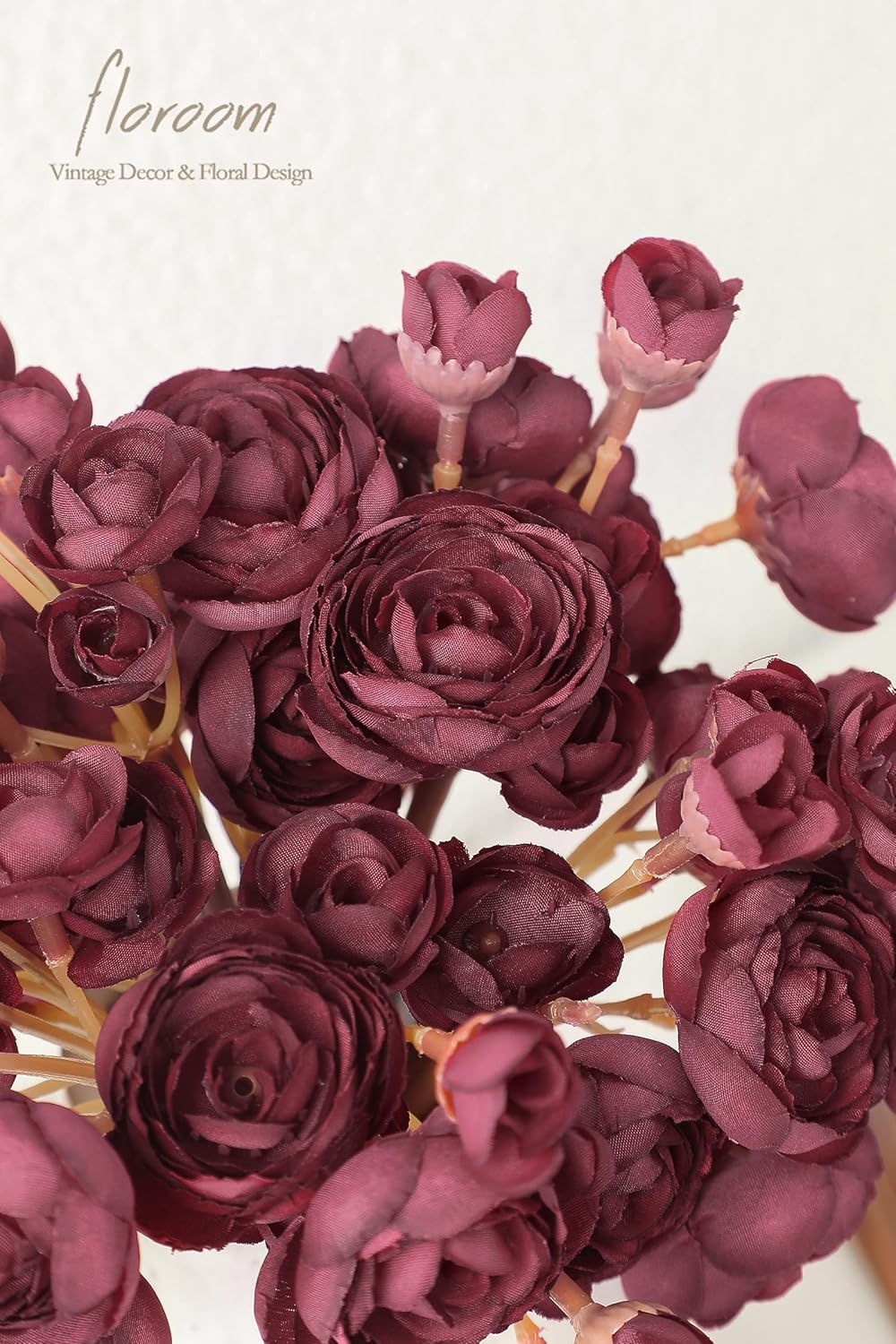 Ranunculus Artificial Flowers 18 Pcs Golden Yellow Faux Silk Mini Ranunculus Bulk Fake Wedding Filler Flowers for DIY Bouquets, Centerpieces, Bridal Shower Decorations & Arrangements