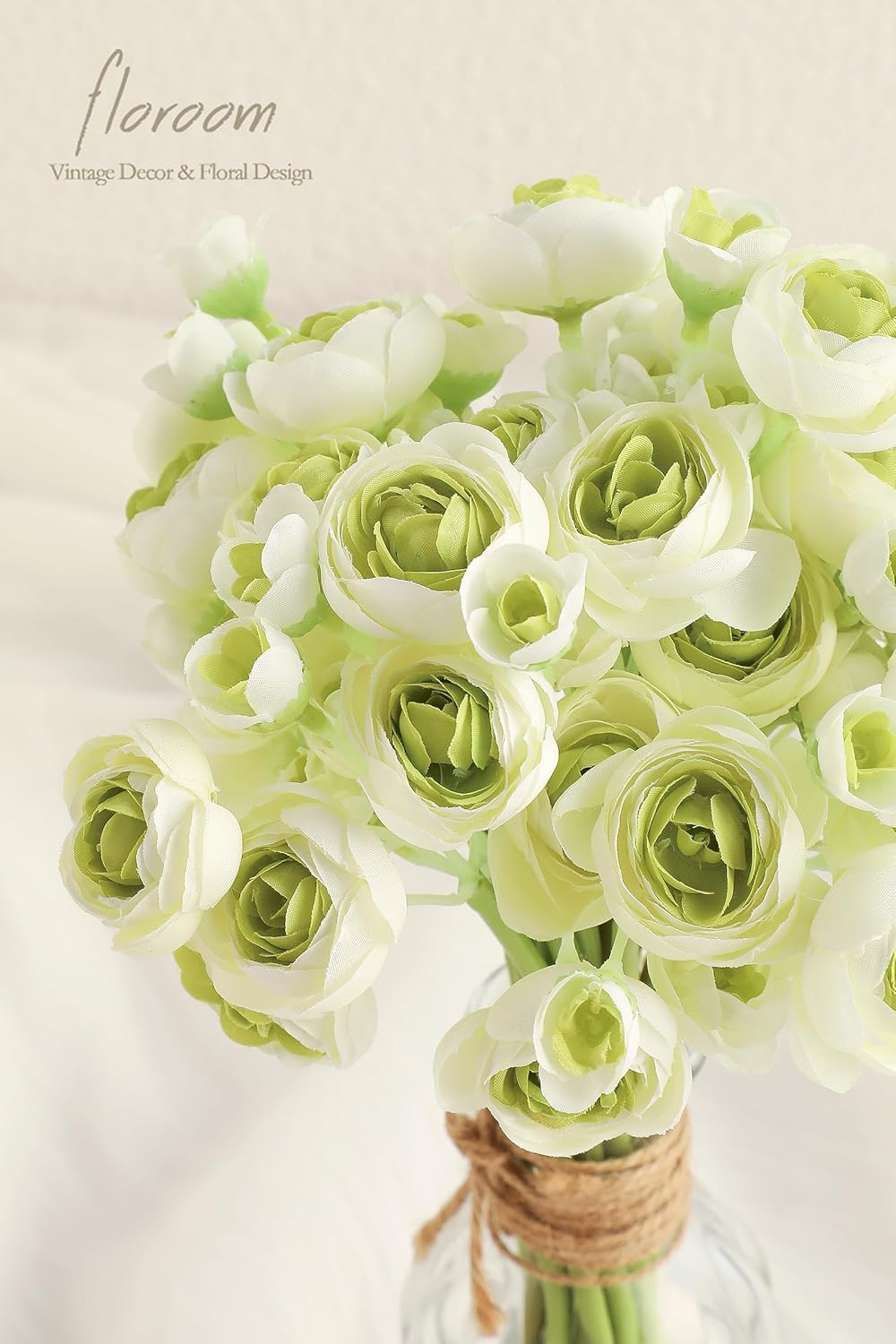 Ranunculus Artificial Flowers 18 Pcs Golden Yellow Faux Silk Mini Ranunculus Bulk Fake Wedding Filler Flowers for DIY Bouquets, Centerpieces, Bridal Shower Decorations & Arrangements