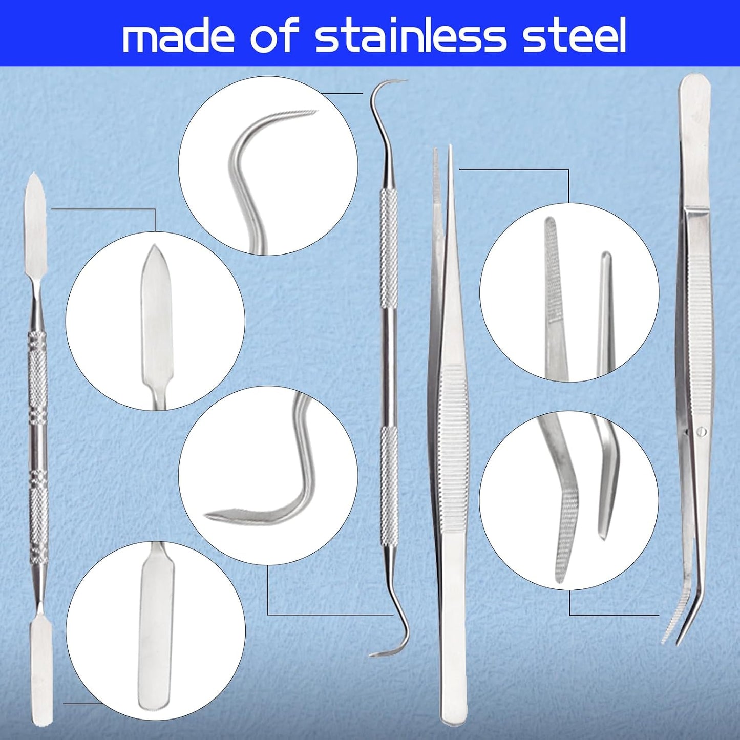 9PCS Mosaic Tools and Supplies Beginners Set Stained Glass Tools | 2 Scrapers, 2 Tweezers, 1 Double-Ended Hook, 1 Spatula, 1 Sponge, 1 Cleaning Cloth, 1 Zippered Waterproof Bag