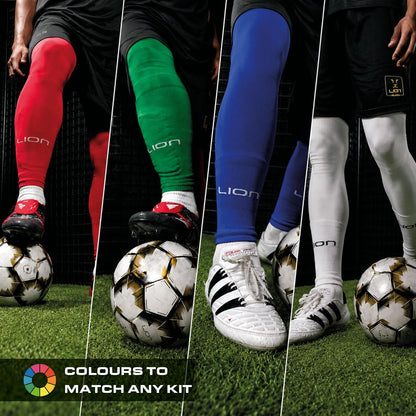 Kids Youth Elite Match Soccer Leg Sleeves – Pre Cut Sock Sleeves for Grip Socks - Multiple Colors Available