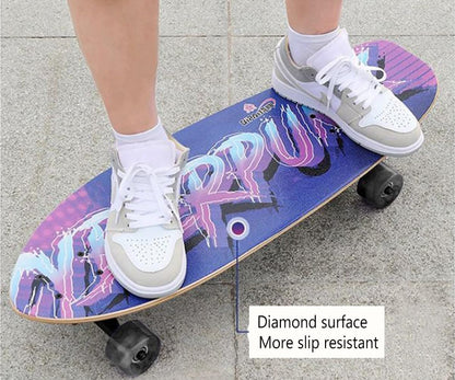 Surf Skateboards 30" x 9.5" Youth Surfskate Cruiser Surf-Like for Beginners Double Kick Deck Girls or Boys Kids Complete Skateboard