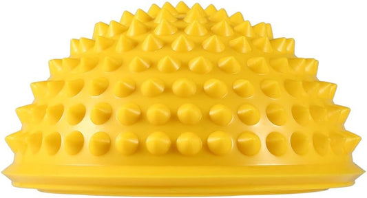 Foot Massage Half Ball, 2 Pcs Yoga Half Ball Physical Fitness Appliance Exercise Balance Ball Massage Mat Exercise Stepping Stones Balance pods Gym Yoga Pilates Ball (Yellow)