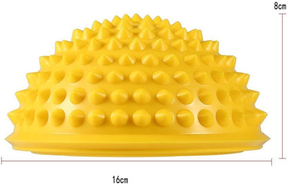 Foot Massage Half Ball, 2 Pcs Yoga Half Ball Physical Fitness Appliance Exercise Balance Ball Massage Mat Exercise Stepping Stones Balance pods Gym Yoga Pilates Ball (Yellow)